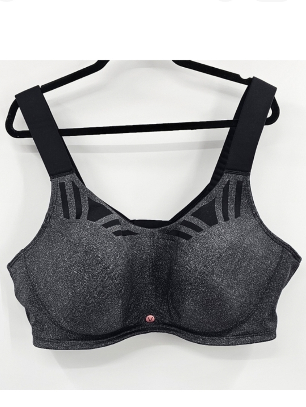 LIVI Max Support Underwire Sports Bra Black Gray Size 50DD